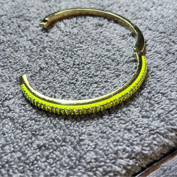 J Crew Sparkly rhinestone hinged oval Bracelet - Picture 5 of 7